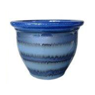 halcy on pottery broad spiral light blue