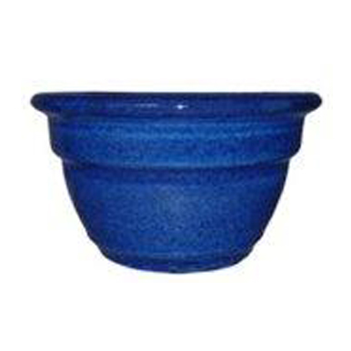 halcy on pottery squat pot imperial blue